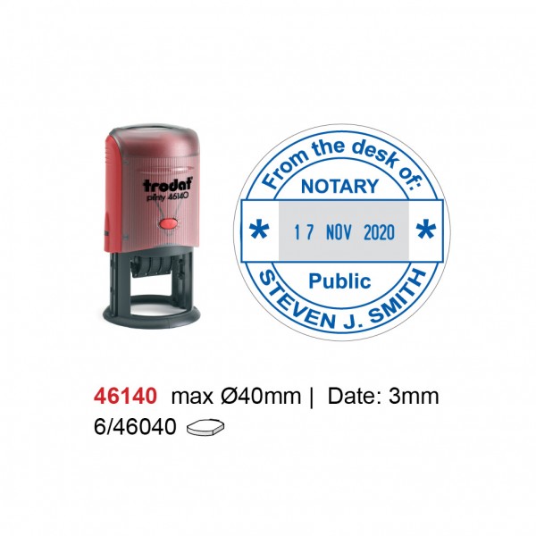 Self Inking Date Stamp 46140P3 40mm